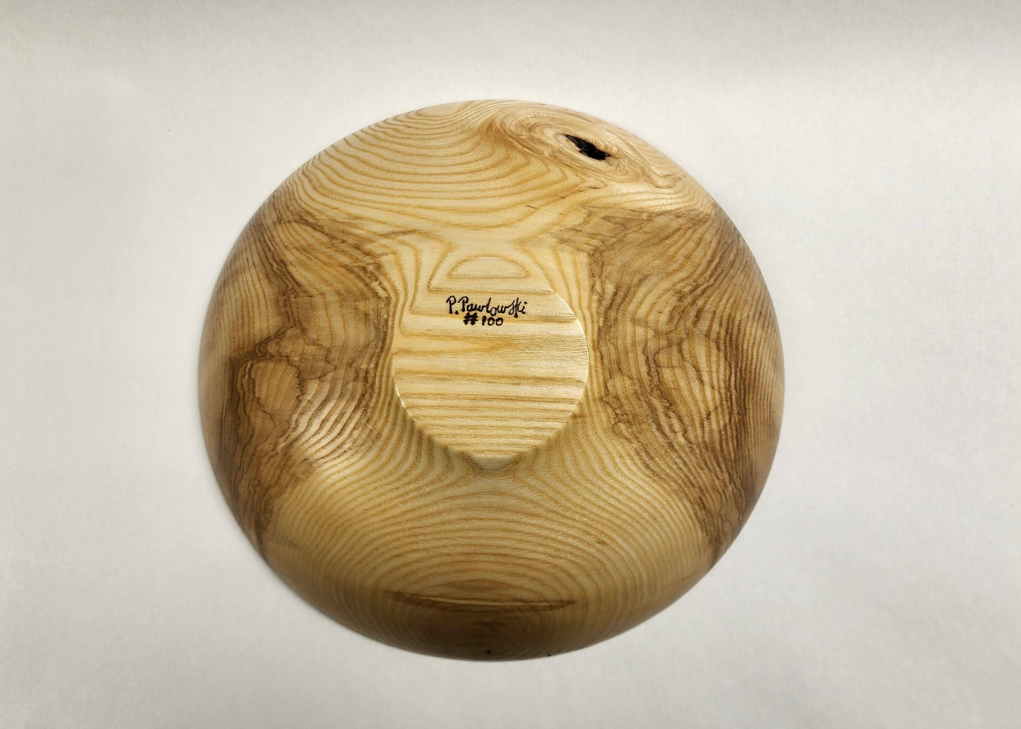 Shallow Ash Knotted Bowl