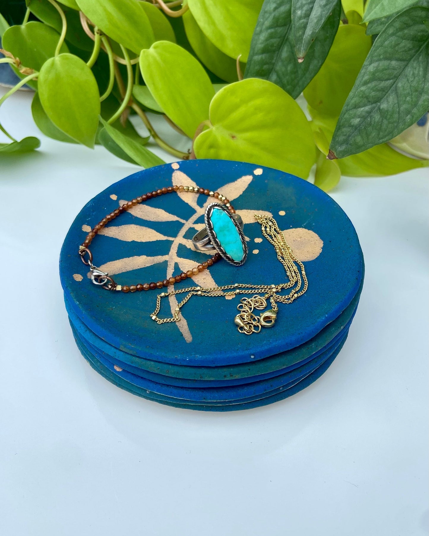Moonlight - Ceramic Dish with Gold Luster