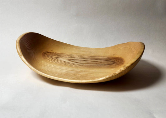 ash wooden bowl, natural edge