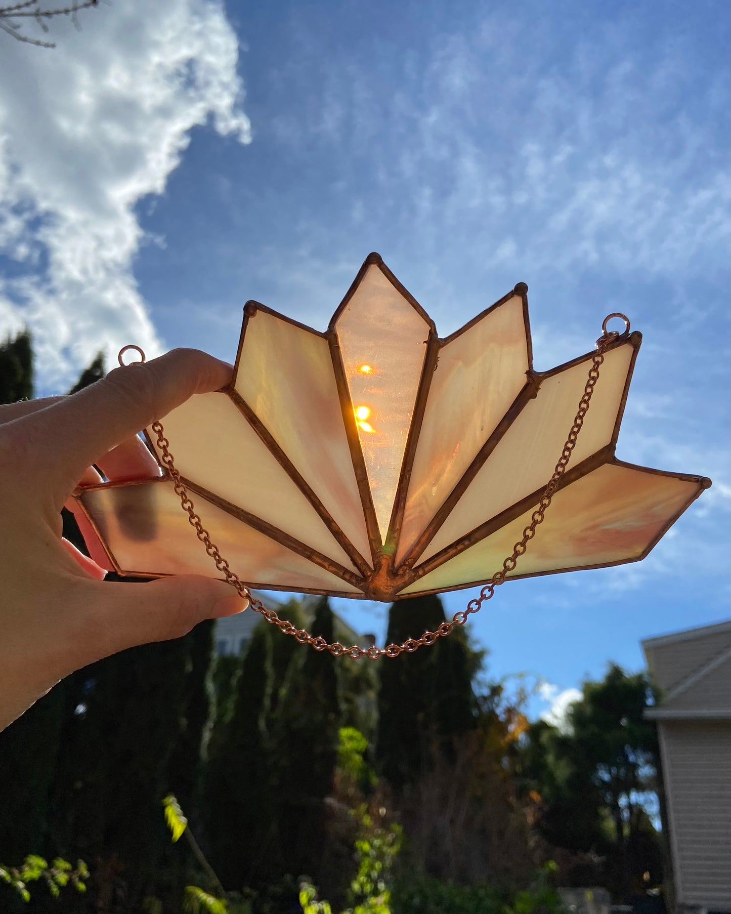 Blush Lotus Suncatcher #2