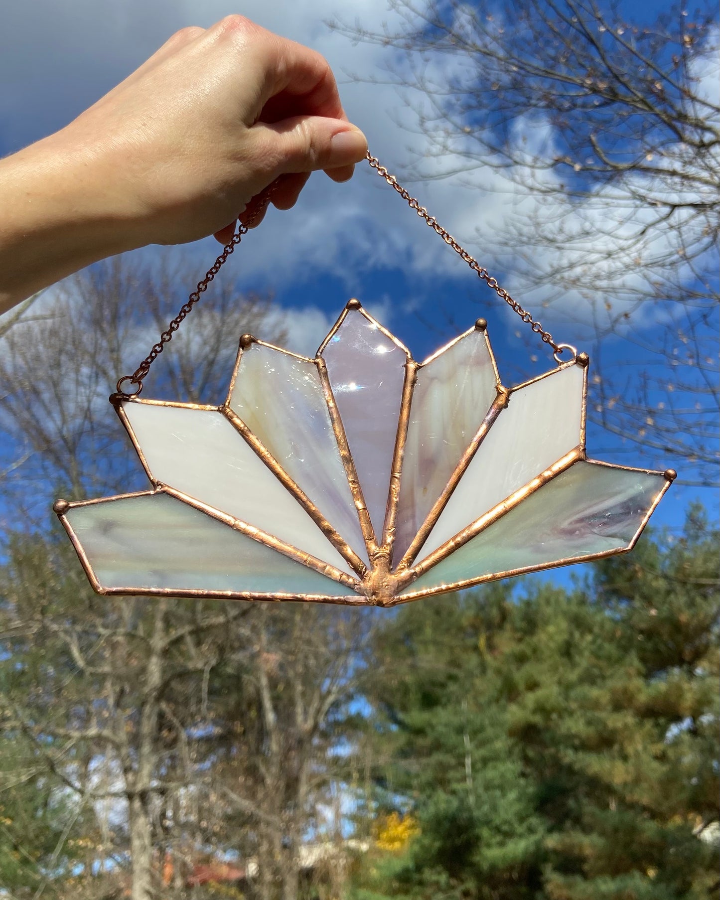 Blush Lotus Suncatcher #2