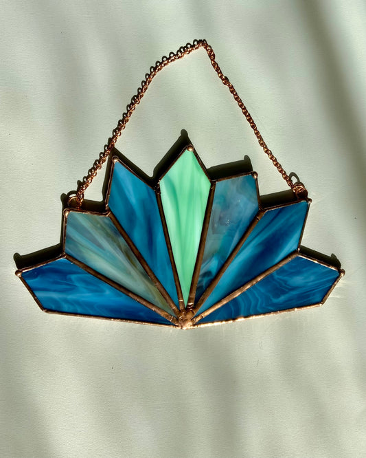 Ocean Blue Lotus Suncatcher #2