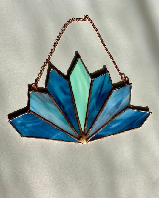 Ocean Blue Lotus Suncatcher #4