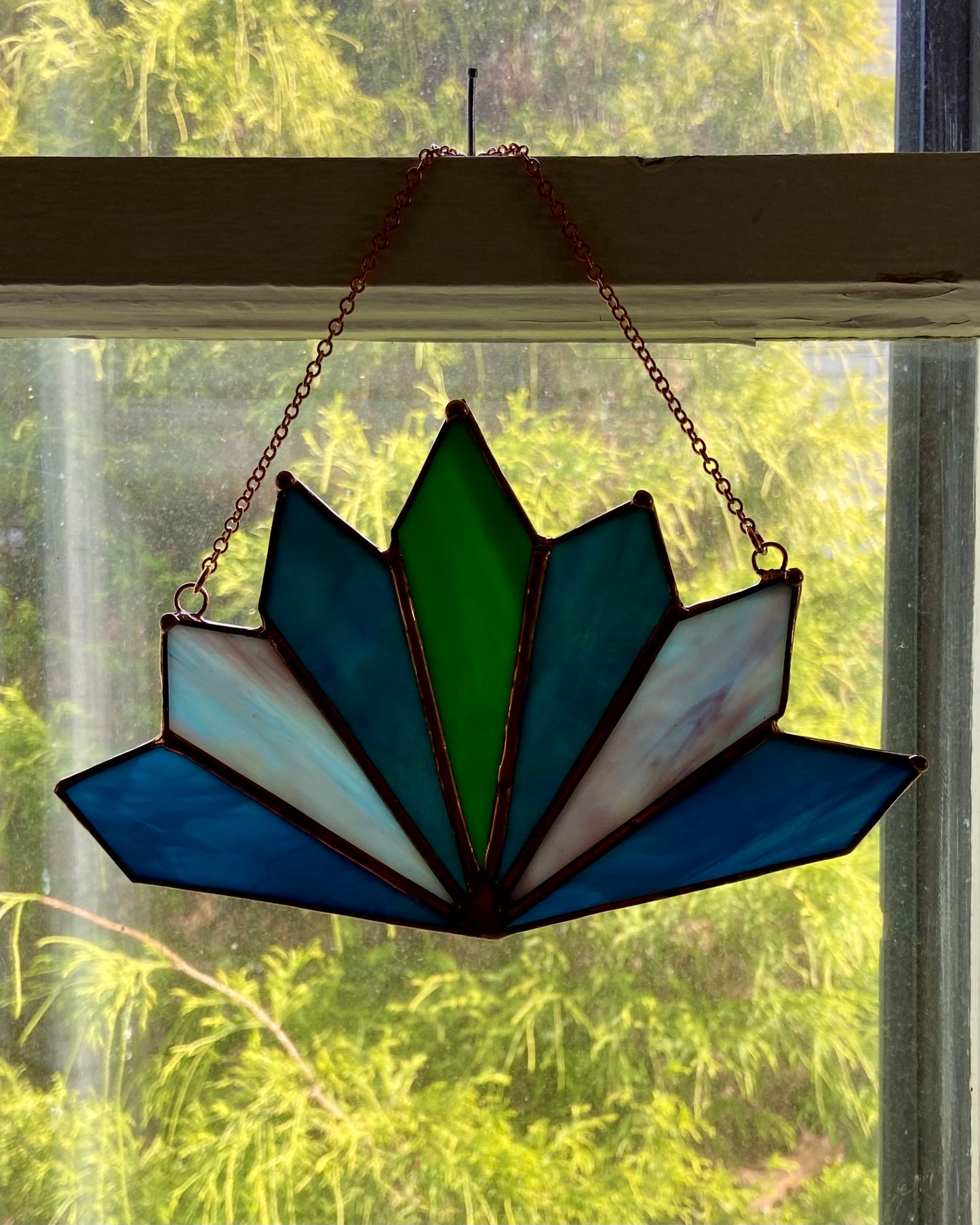 Ocean Blue Lotus Suncatcher #4